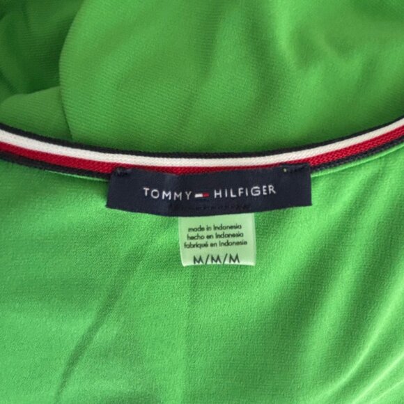 TOMMY HILFIGER BRIGHT GREEN TOP, SZ. M - Picture 3 of 5